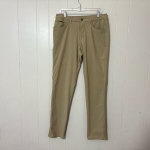Lululemon ABC Classic Fit Pants Mens 32 Khaki Warpstreme 5 Pocket Golf Work